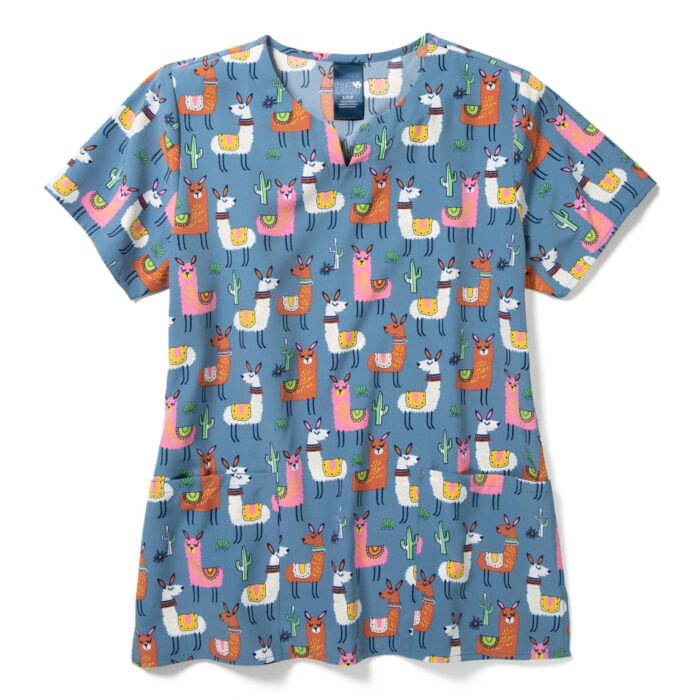 ZOE+CHLOE ženska bluza sa notch izrezom Llama Rama